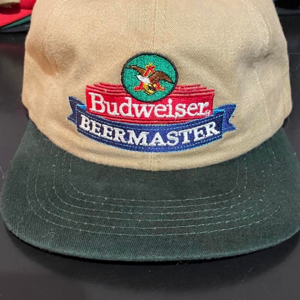 Budweiser Men's Tan and Cream Hat
